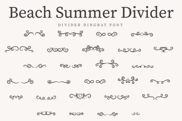 Beach Summer Divider Font for Campaign Creatives