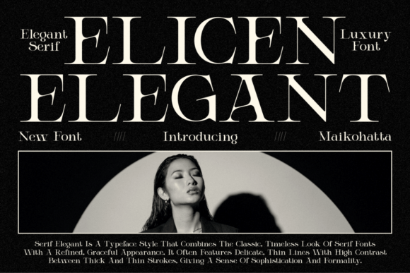 Elicen - Elegant Serif Font for Craft Creations