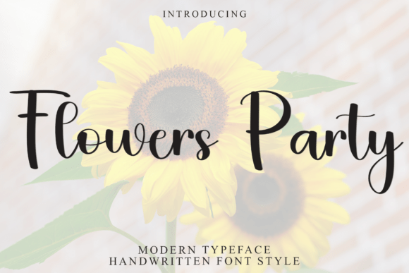 Flowers Party Font for Editorial Design