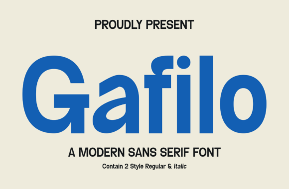 Gafilo: A Modern Sans Serif Font for Branding Projects