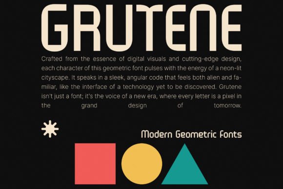 Grutene: A Modern Geometric Font for Bold Branding