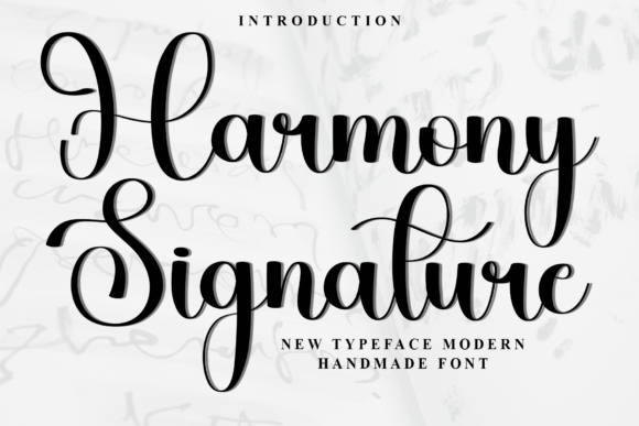 Harmony Signature Font for Web Design