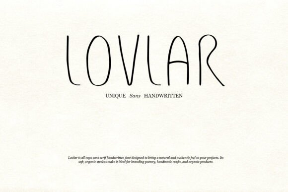 Lovlar: A Handwritten Sans Serif Font for Modern Campaigns