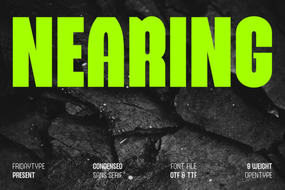Nearing: A Bold Sans Serif Font for Dynamic Branding