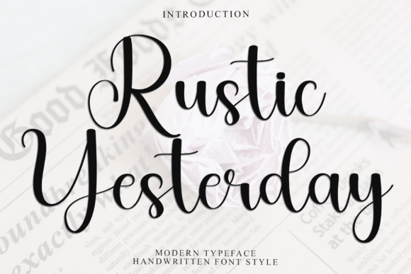 Rustic Yesterday Font Review for Branding Projects