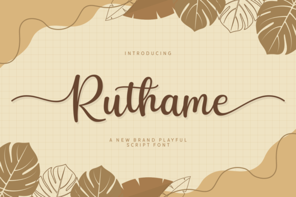 Ruthame Font for Friendly Branding Projects