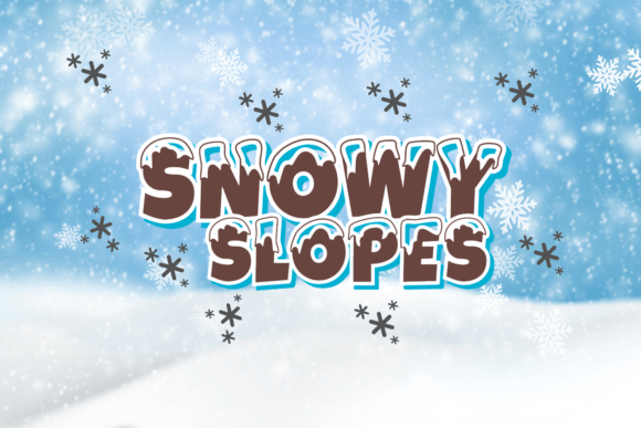 Snowy Slopes Font for Festive Typography