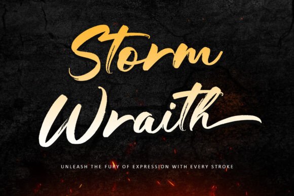 Storm Wraith: A Bold Script Font for Editorial Design